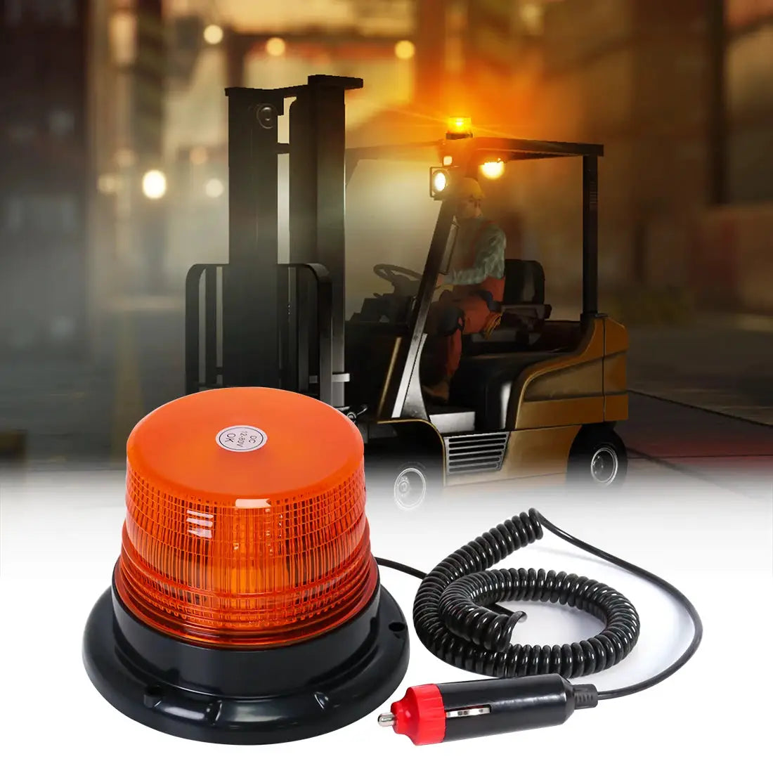 Car Truck Roof Top Warning Light Emergency LED Strobe Light Flashing Beacon With Magnetic Base For Security Auto 12V 24V -80V by InterCyprus Trading Ltd
