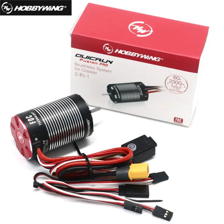 HobbyWing QuicRun Fusion Pro 540 2300KV Brushless Sensory Motor Built In 60A ESC 2 in 1 for RC 1/10 Climbing Car by InterCyprus Trading Ltd