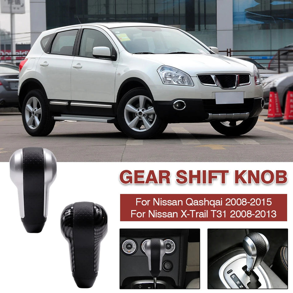 Mânere de schimbător de viteze cu fibră de carbon pentru Nissan Qashqai X-Trail 2008-2015