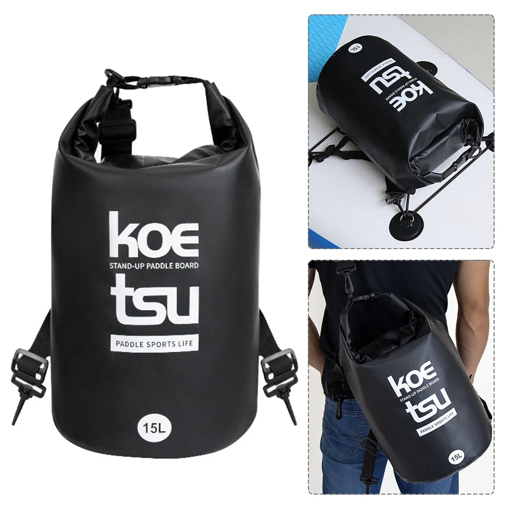 15/40L Paddle Board Bag Waterproof Paddle Board Deck Bags Large Capacity Inflatable Stand Up Paddleboard Bag for SUPs and Kayaks 15L / CN (Origin)