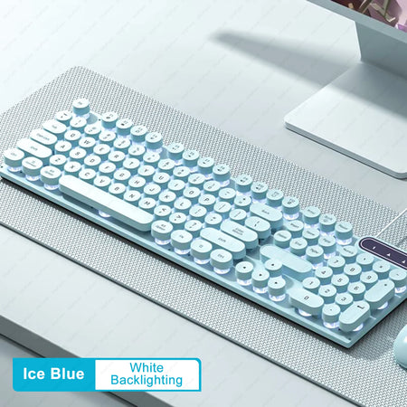 UnyFunn Wired 104 Keys Gaming Keyboard - Color Backlit Blue Backlite Blue