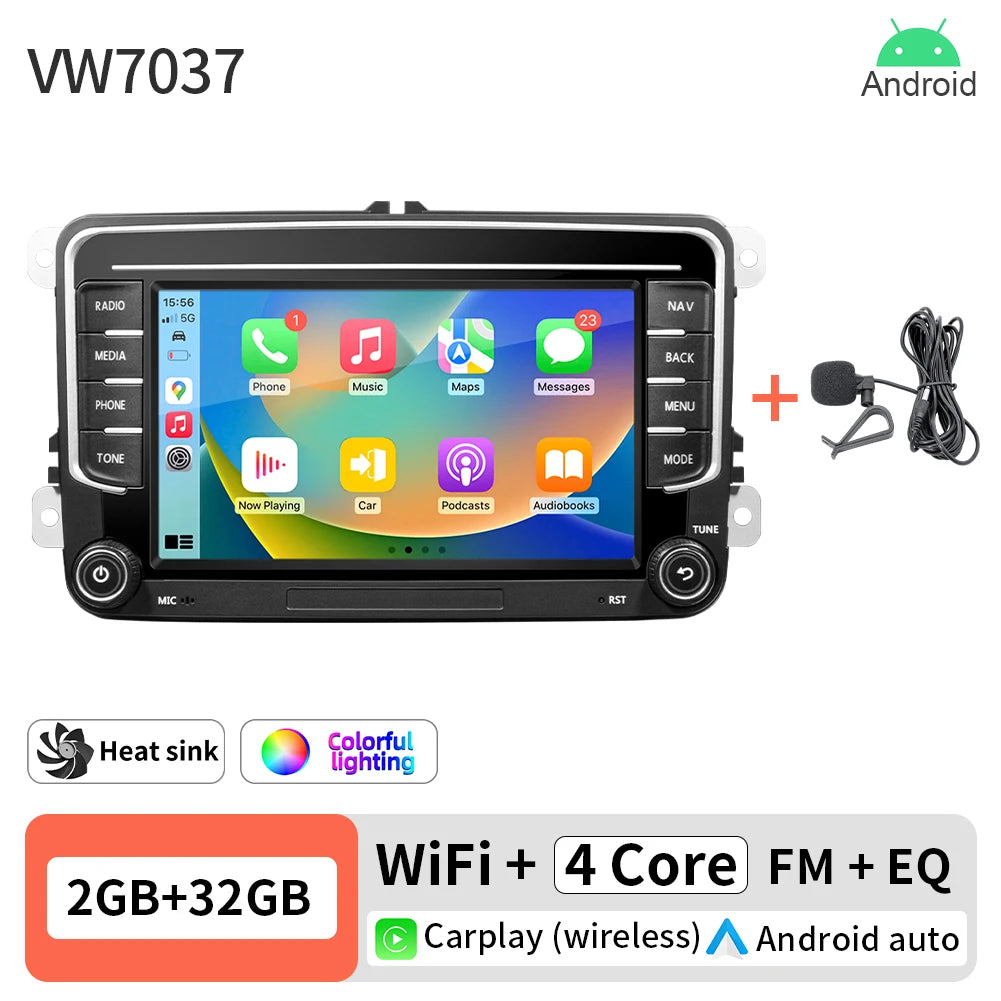 7inch Android 13.0 Car Radio &ndash; WiFi Bluetooth Stereo VW7037B