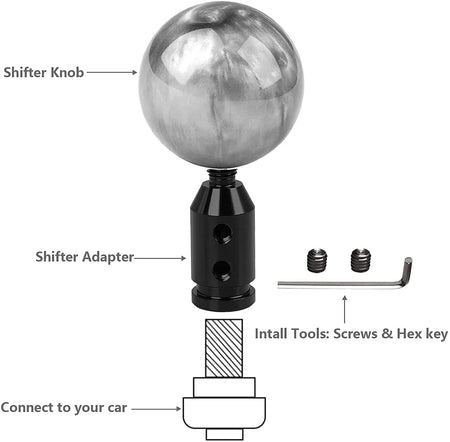 Car Shift Knob Adapter Universal Aluminum Alloy Gear Shift Knob Adapter for Non-Threaded Manual Shifters M12x1.25 M10x1.5 by InterCyprus Trading Ltd