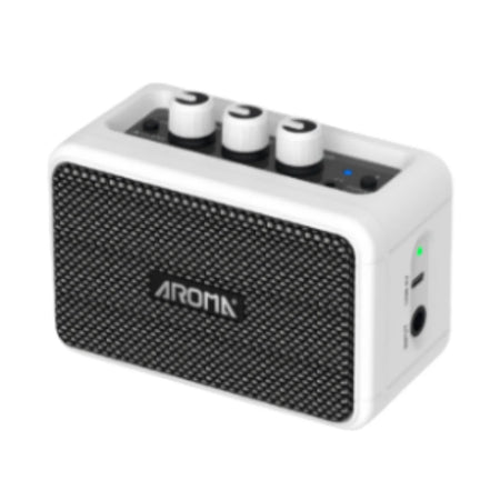 Aroma AG-04 Guitar Amp &ndash; Rechargeable Wireless Mini Amp AG-04 White