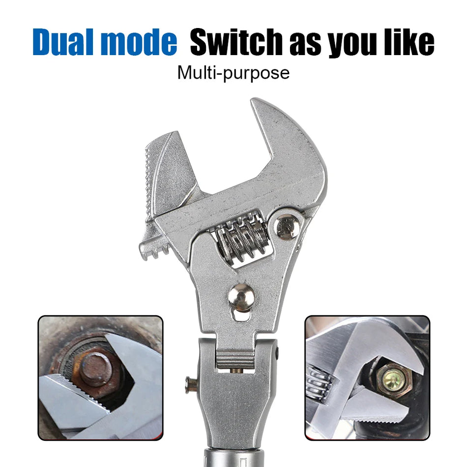 10 Inch Ratchet Wrench with 180 Degree Folding Head, 5 In 1