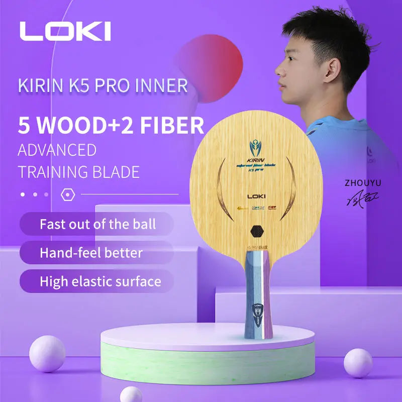 Lama da ping pong Loki K5 Pro 7 strati Off Plus con scatola