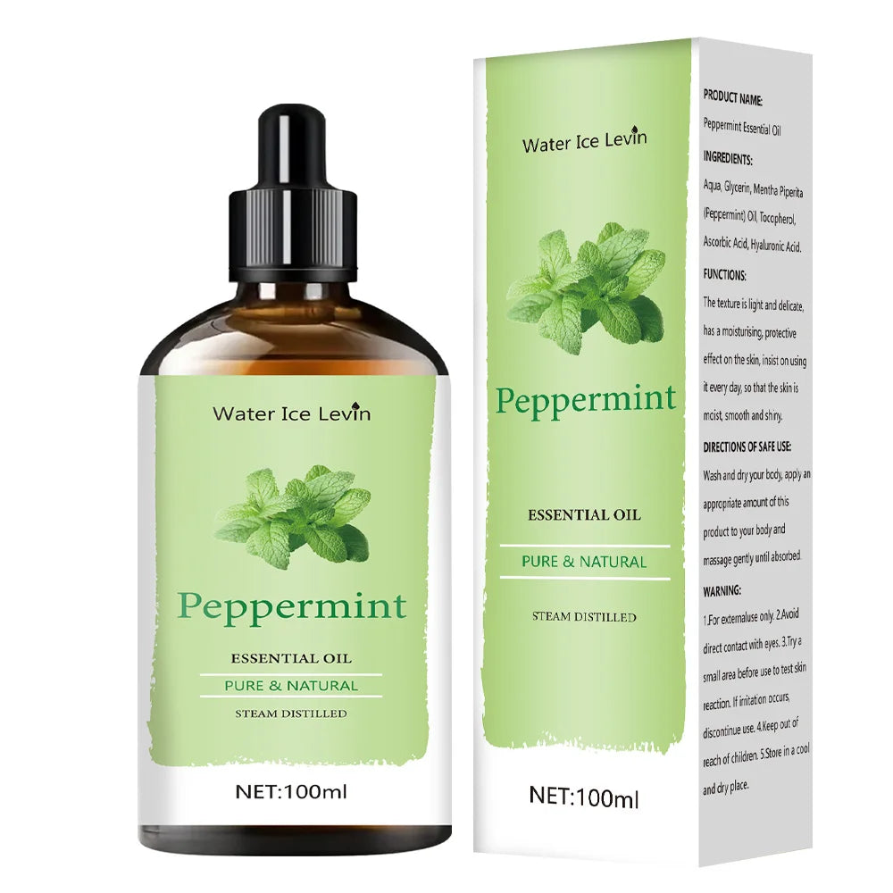 Water Ice Levin Peppermint Essential Oil &ndash; Natural Skin Whitening and Aromatherapy A bottle / 2pcs / 100ml