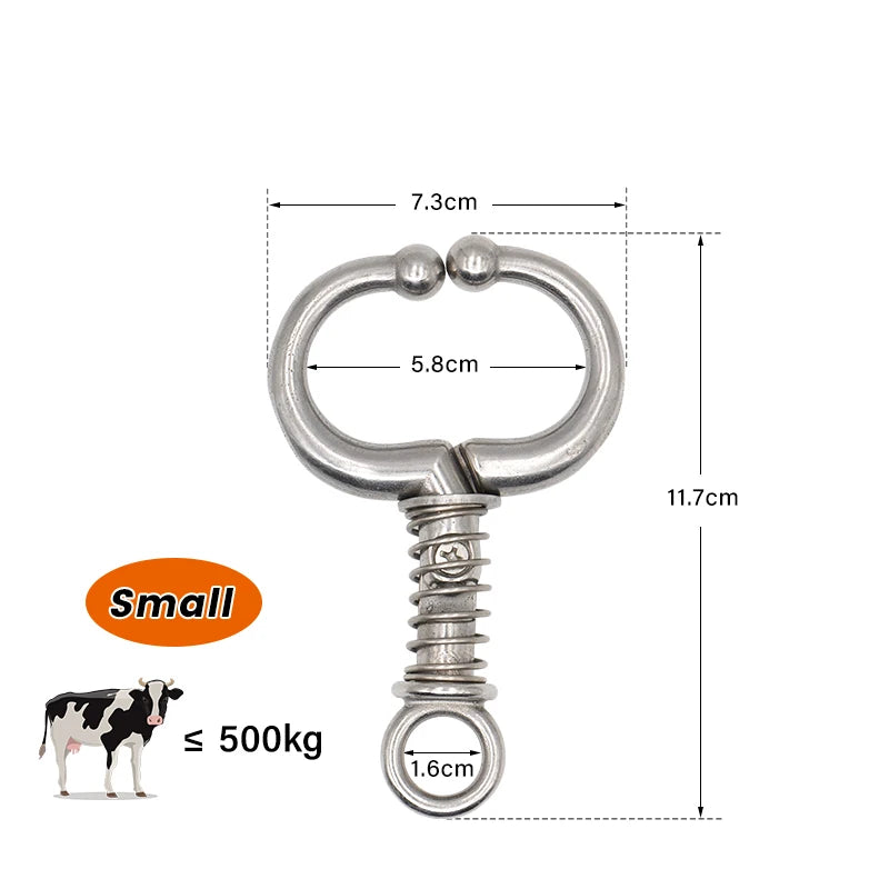 1Pc Cattle Nose Rings Stainless Steel Clamp &ndash; Durable S