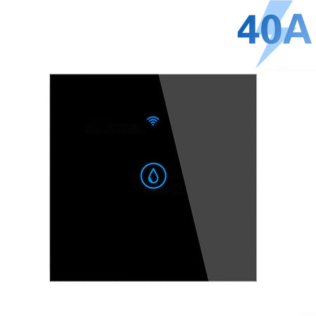 KCOOJO WiFi Smart Boiler Switch - Remote Control Water Heater with Voice Assistant Compatibility EU black 40A