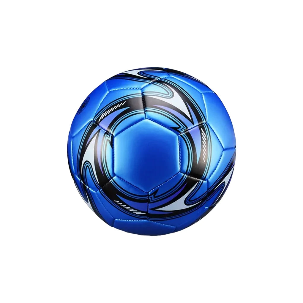 Premium Leakproof Size 5 Soccer Ball - Durable PU Leather Football Blue