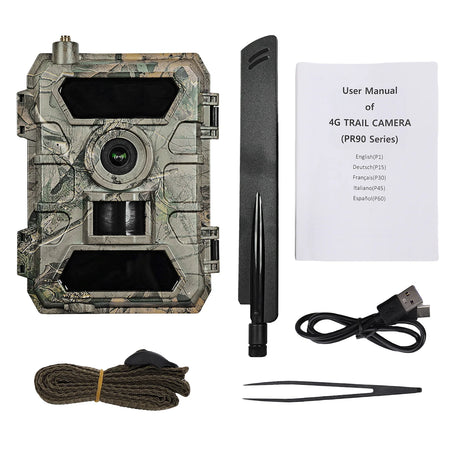 4G Wildlife Camera 8K 60MP IP66 - Night Vision Real Time Light Grey