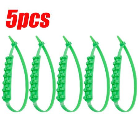 5-1pcs Anti-Skid Snow Chains &ndash; Emergency Tire Chain Tool 5pcs green