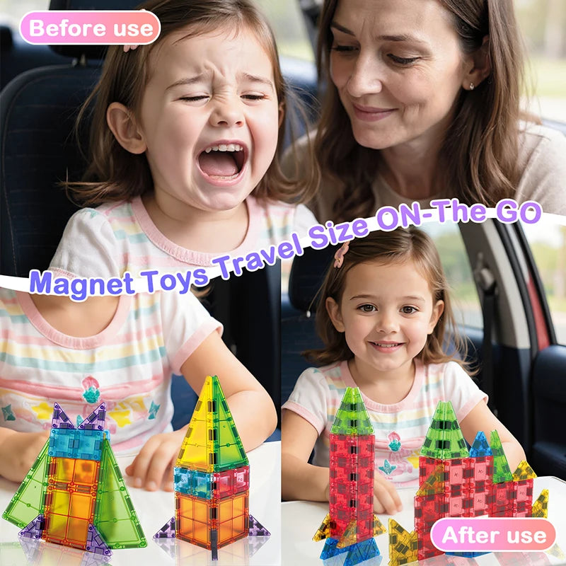 Mini Magnetic Tiles Travel Toys 3.75cm &ndash; Portable STEM