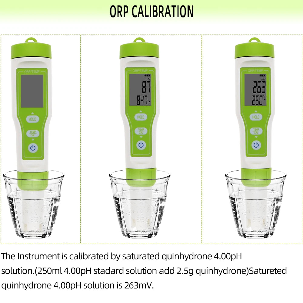 ORP-100 ORP Meter - Portable 2 In 1 Temp ORP Tester