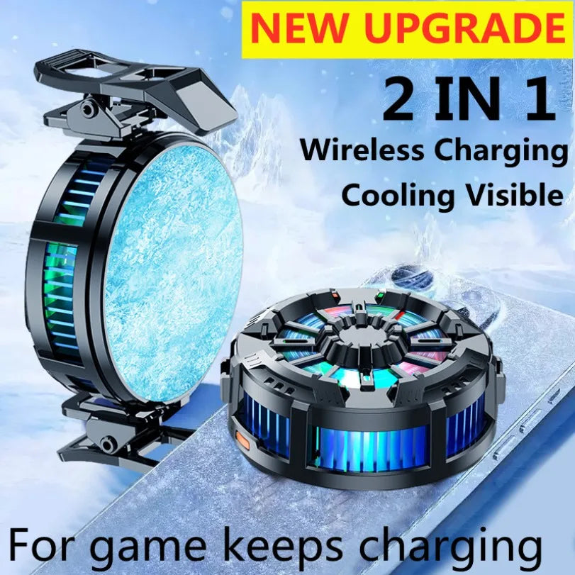 VIKEFON Phone Cooler Fan &ndash; Wireless Charging with RGB Light Default Title