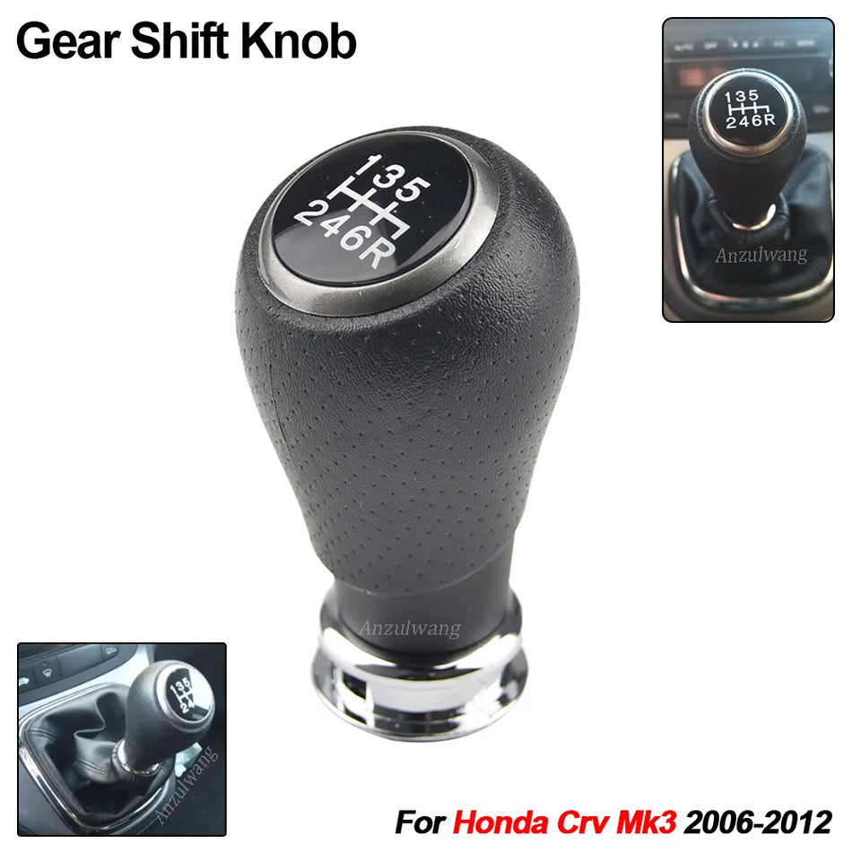 Převodový knoflík z prošívané kůže pro Honda CRV CR-V MK3 2006-2012