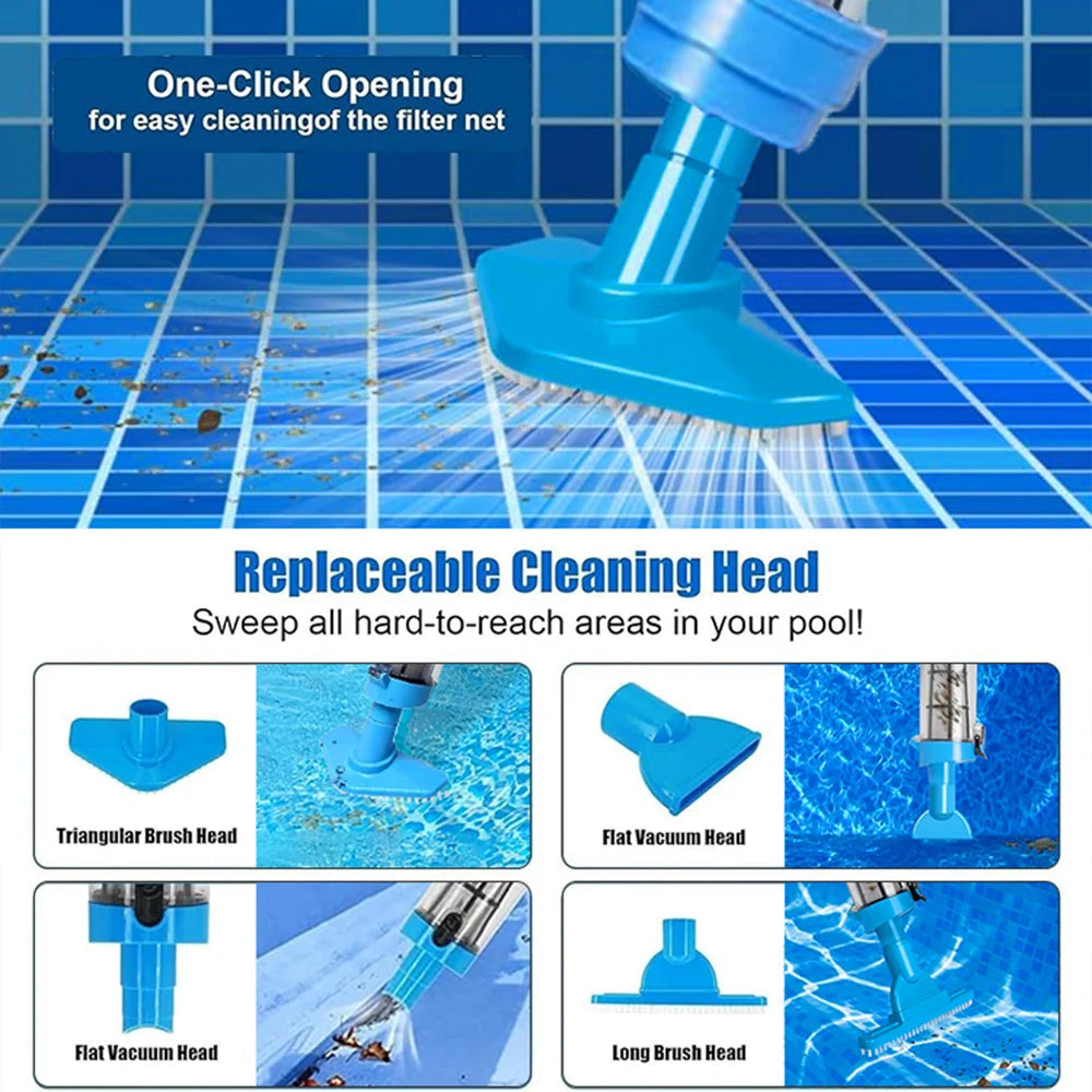 Rechargeable Pool Vacuum Cleaner Handheld - Powerful 25L/min