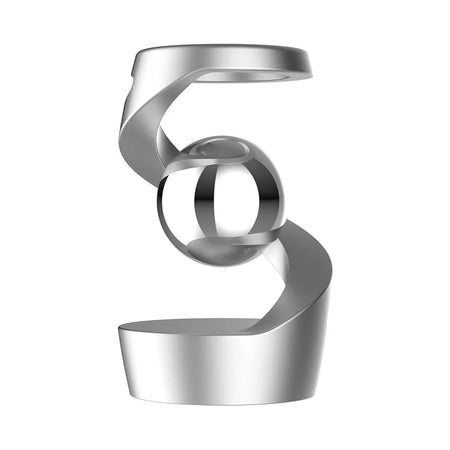 Aluminum Alloy Desktop Kinetic Spinner - Stress Relief Toy Silver-Silver