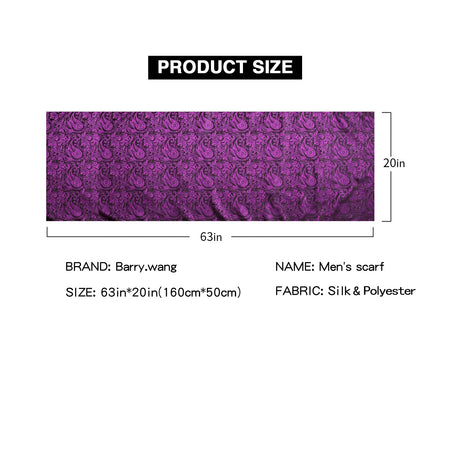 Barry.Wang Jacquard Silk Scarf &ndash; Elegant Floral Paisley Design