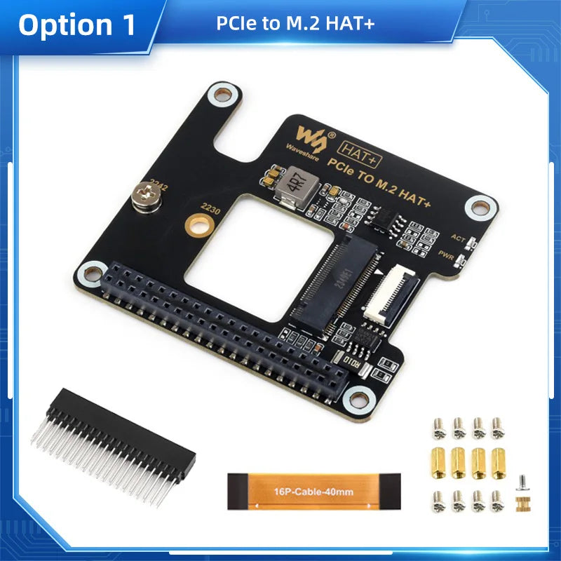 Raspberry Pi 5 PCIe to M.2 HAT &ndash; High Speed Expansion with Active Cooling PCIe SSD HAT
