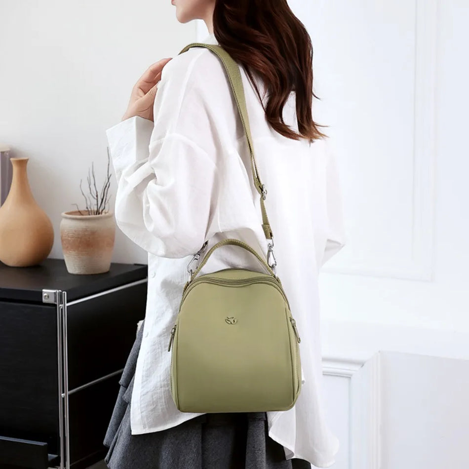 Borsa a tracolla impermeabile in nylon morbido per donna, borsa a spalla estiva, borsa di lusso di design