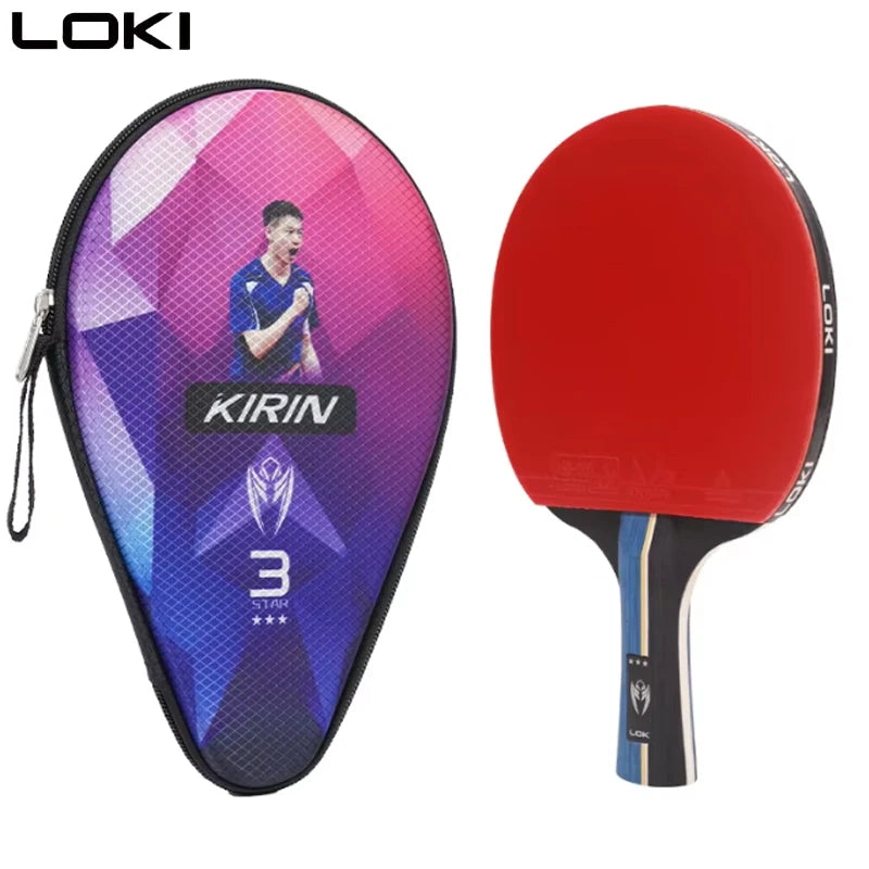 Loki Kirin K3 Racchetta da Ping Pong in Legno Puro 7 Strati Gomma RXTON