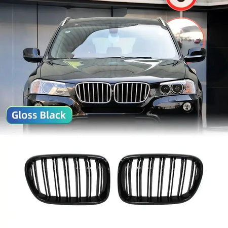 For BMW X3 F25 2010 2011 2012 2013 Front Kidney Grilles Matte Gloss Black Replacement Racing Bumper Body kit by InterCyprus Trading Ltd