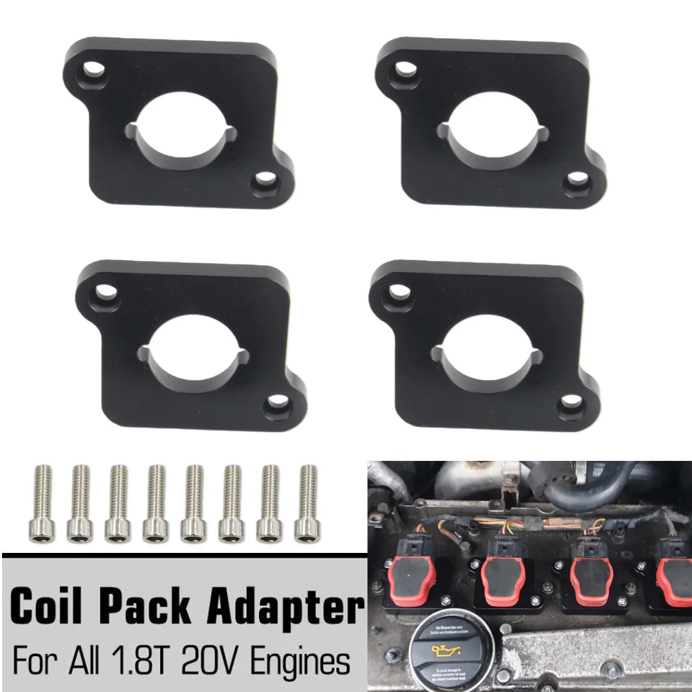 Coilpack Adapter Plates Billet Aluminum For Audi VW R8 1.8T A3 S3 8L Golf TT RS4 S4 B5 by InterCyprus Trading Ltd