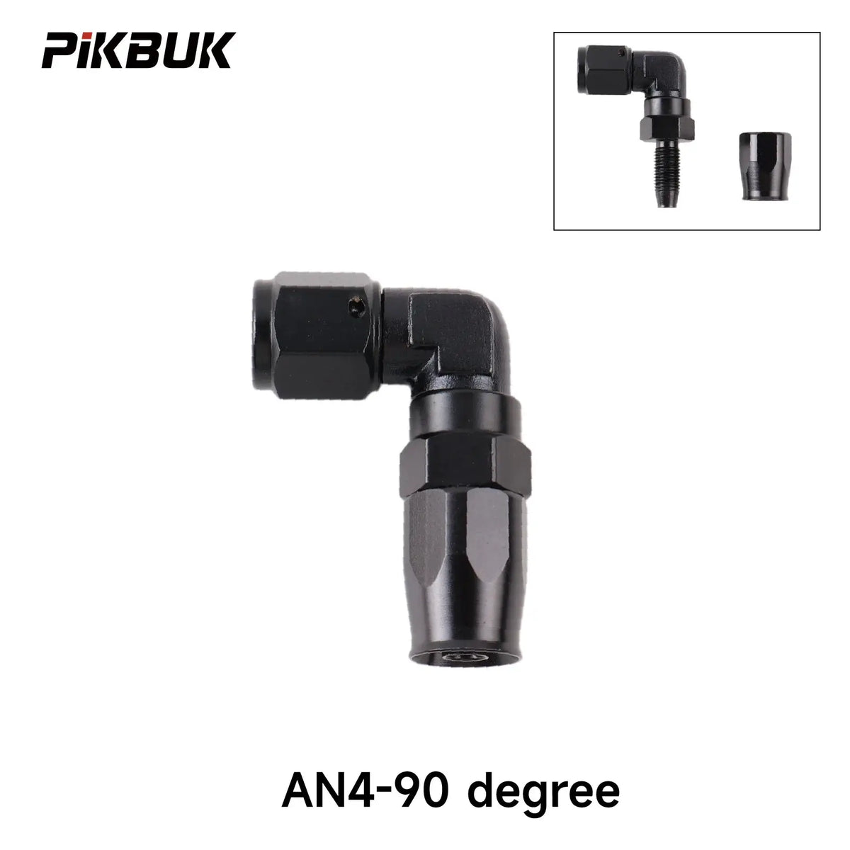 PIKBUK Aluminum AN4 6 8 10 12 Forged Type Swivel Hose End Fitting Adapter Oil Cooler Fuel Line Straight 45 90 Degree by InterCyprus Trading Ltd