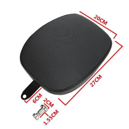 Motorcycle Black Rear Passenger Seat &ndash; Minimalist Synthetic Leather Design