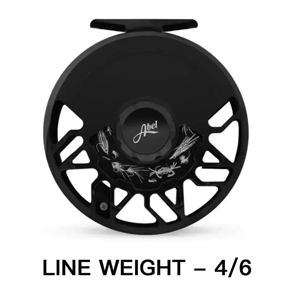 Fly Fishing Reel Performance Ultra-Large Arbor Reels &ndash; Lightweight Aluminum Construction 03 4-6 Black