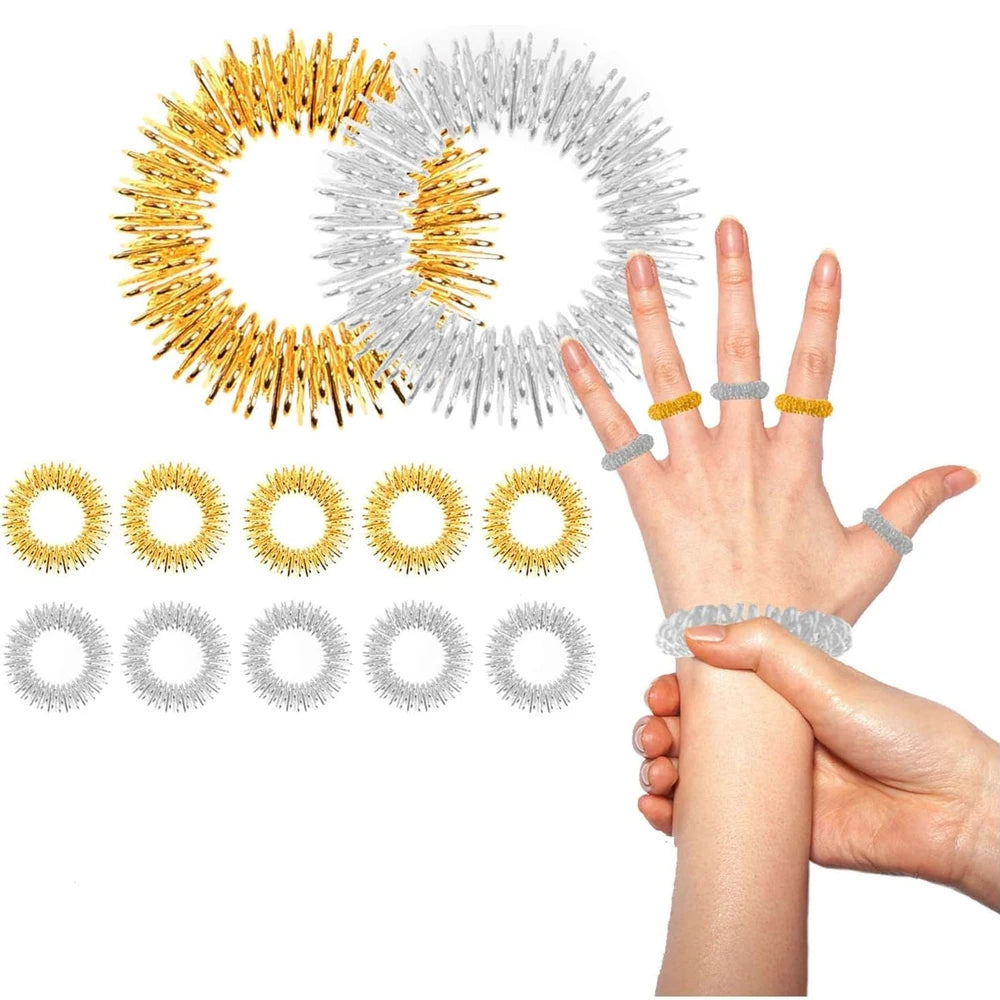 YQQGD Acupressure Rings and Bracelets &ndash; Effective Pain Relief Massage