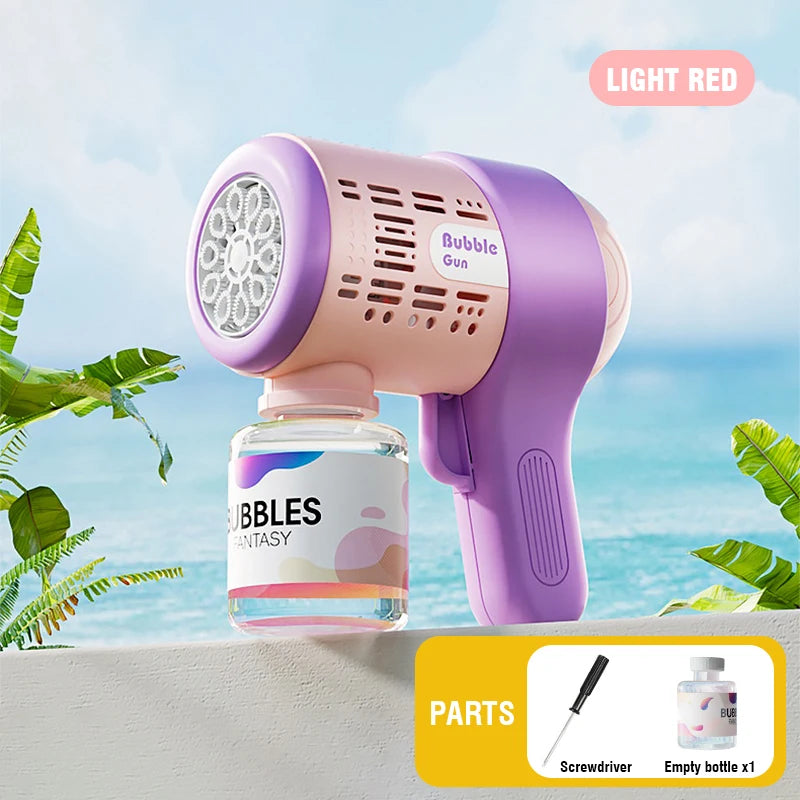 Panda Bubble Gun &ndash; Automatic Soap Bubbles Blowing Maker light red