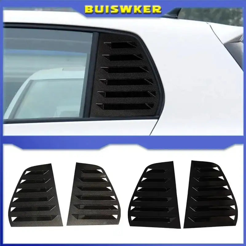 Pair ABS Carbon Fiber Window Trim For VW Golf MK5 MK6 MK7