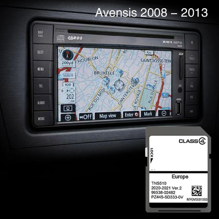 Navinesacap Avensis 2008 2013 Map SD 16GB &ndash; Europe CHINA / Avensis 2008-2013