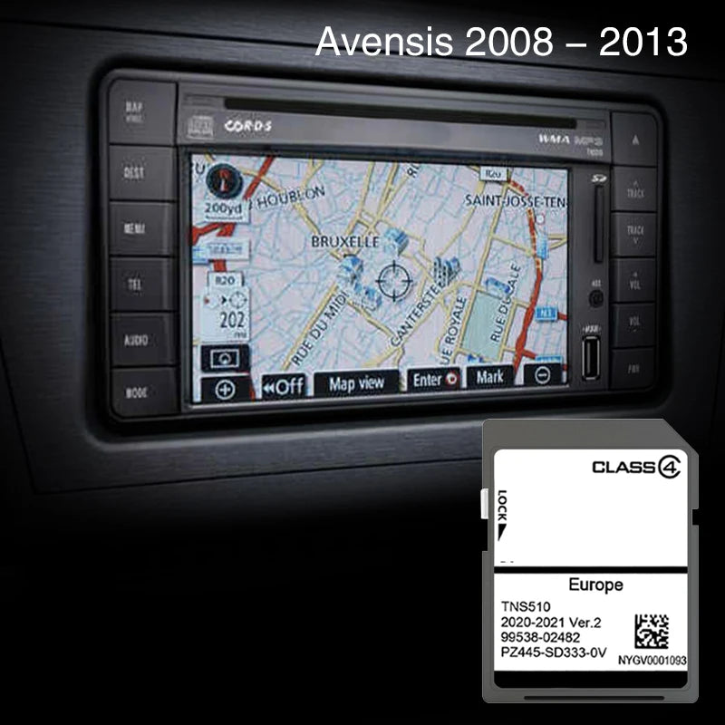 Navinesacap Avensis 2008 2013 Map SD 16GB &ndash; Europe CHINA / Avensis 2008-2013