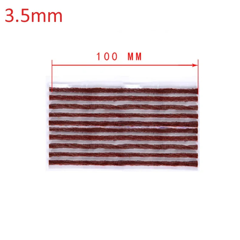 Tubeless Tire Repair Strips - Quick and Easy Puncture Fix for Cars, Motorcycles, and Bikes 10PCS brown 3.5mm