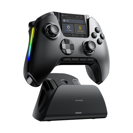 Manbaone 50 V2 Smart Wireless Gamepad &ndash; 2 Inch Screen Bluetooth Controller black