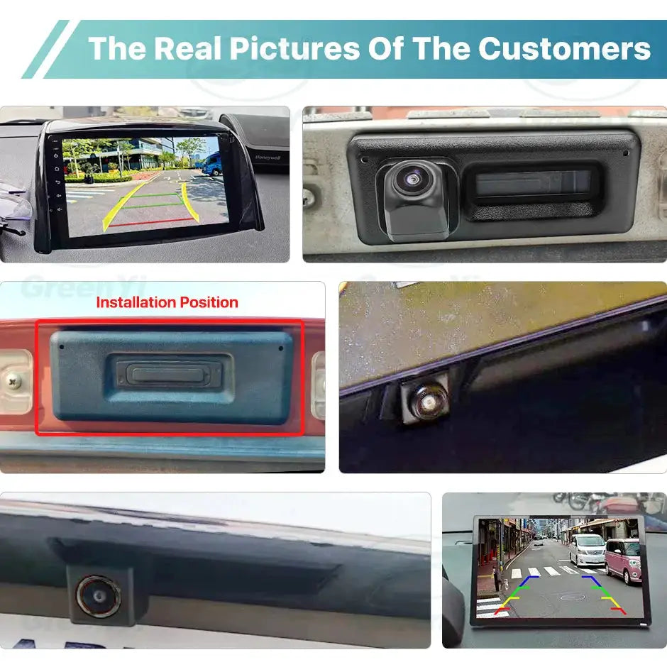 AHD 1080P Dynamic Trajectory Reverse Line Car Rear View Trunk Handle Camera For Renault Koleos Clio 2010-2015 monitor by InterCyprus Trading Ltd