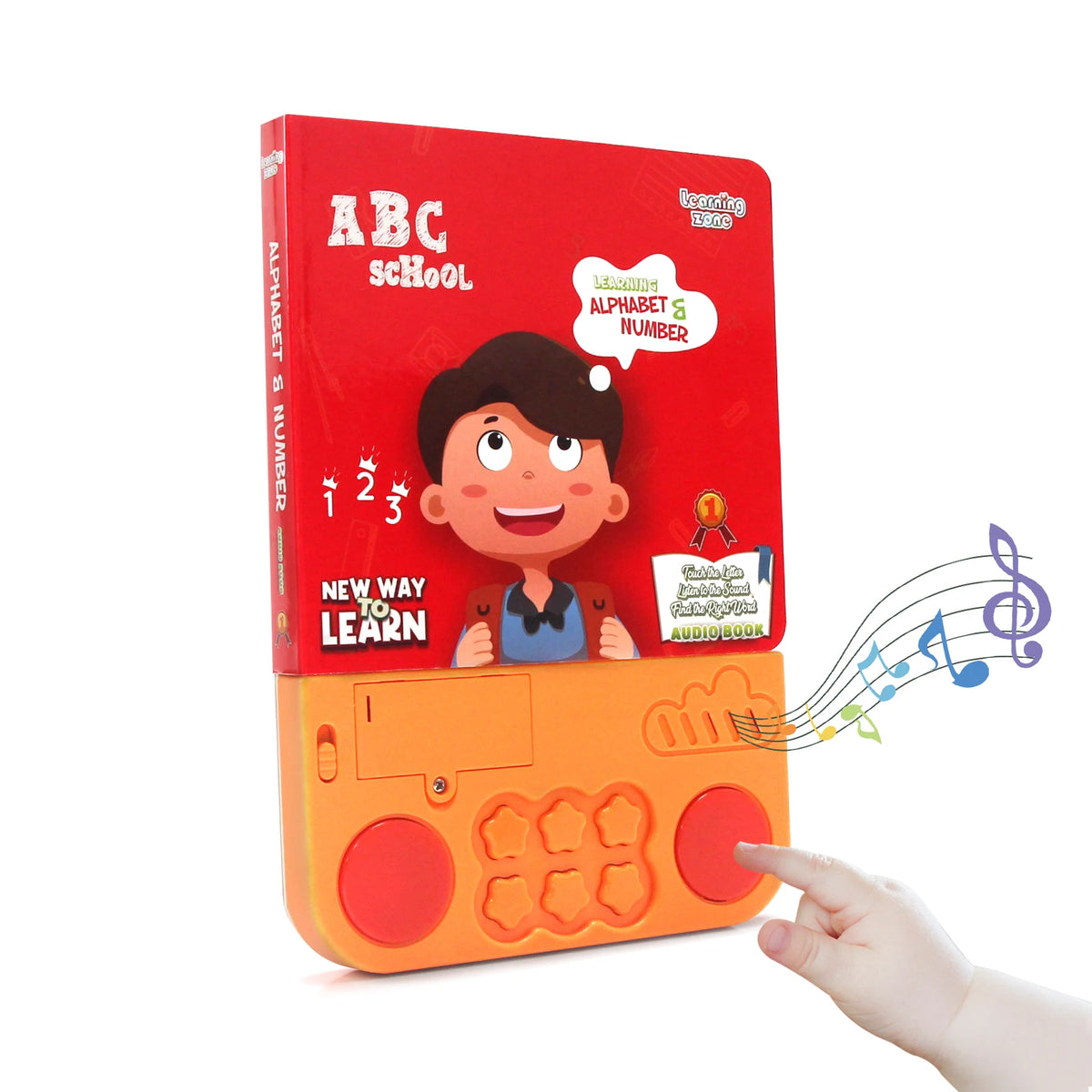 CoolPlay Kids Electronic Audio Books &ndash; Interactive Learning with Melody and Lights Alphabet Number