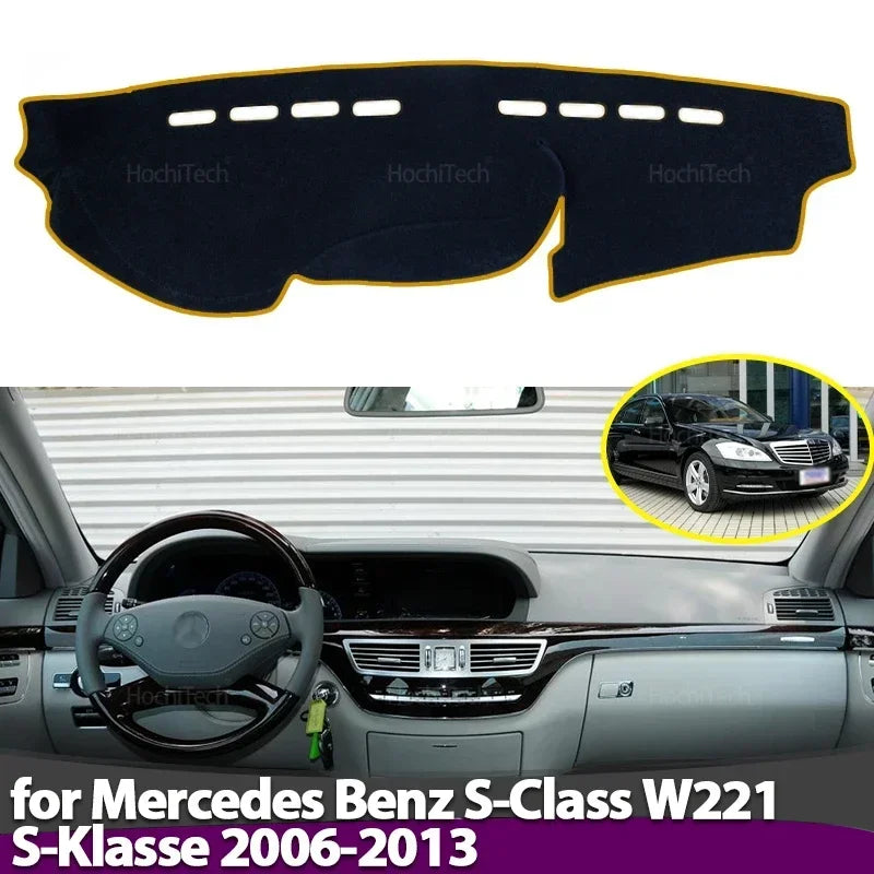 Almofada para Capa do Painel com Protetor Solar Antiderrapante para Mercedes-Benz W221 Classe S