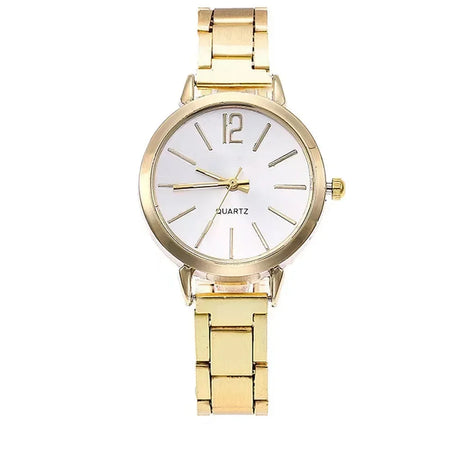Luxury MOONBIFFY Ladies Quartz Bracelet Watch Set Gold