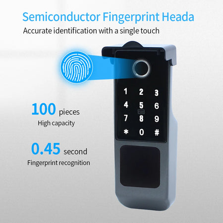 VD06-TTLOCK &ndash; Waterproof Bluetooth Fingerprint Rim Lock