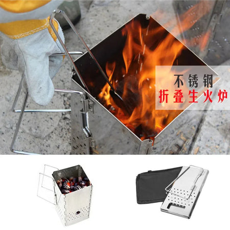GRILL GURU Portable Stainless Steel Charcoal Starter for Outdoor Barbecues