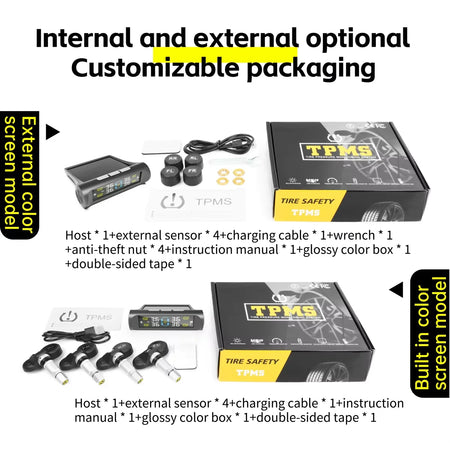 4 External Car Tire Pressure Monitor &ndash; Real Time Alerts