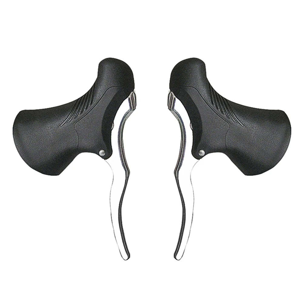 Lightweight Aluminum Bicycle Brake Handle &ndash; Front and Rear Black silver