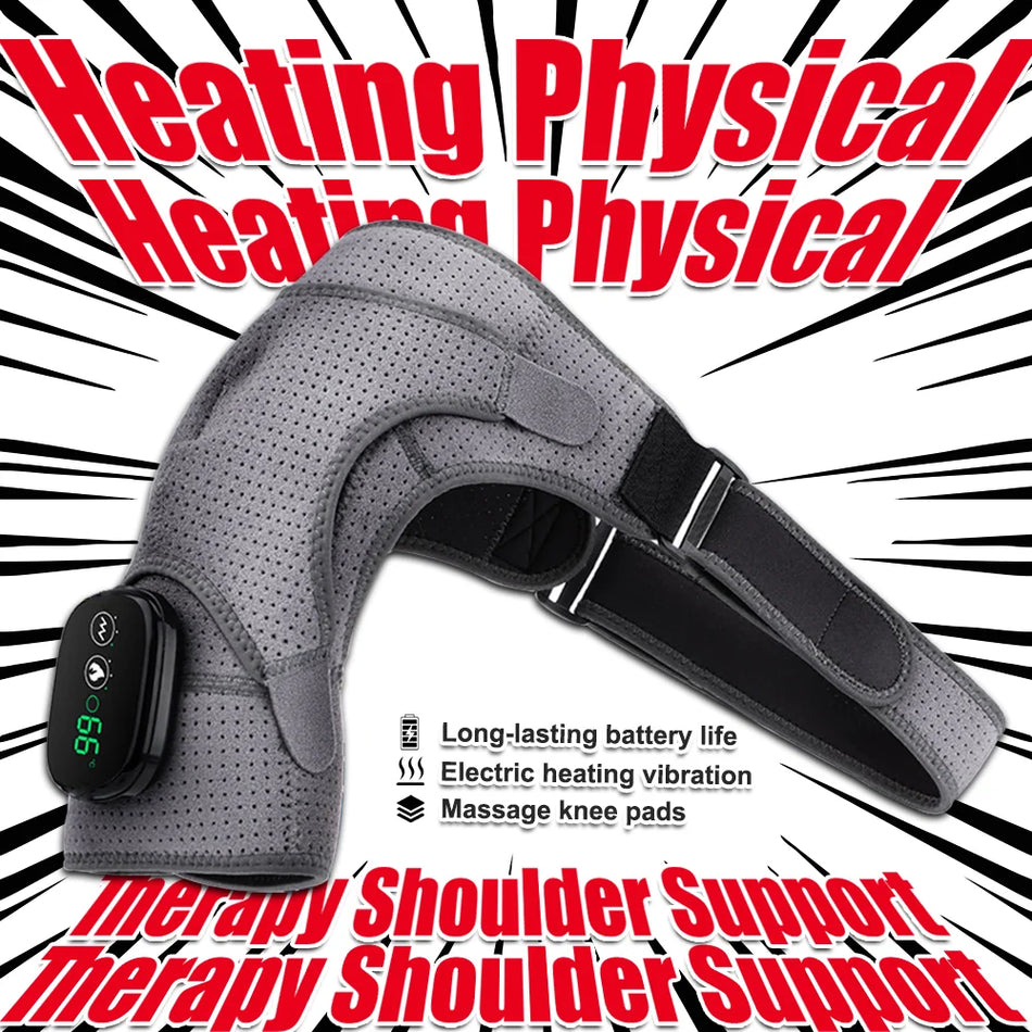 Įkraunamas belaidis peties masažuoklis su šiluma ir vibracija