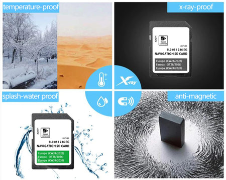 Skoda Amundsen 32GB GEN2 SD Card 2026 &ndash; Europe UK Map