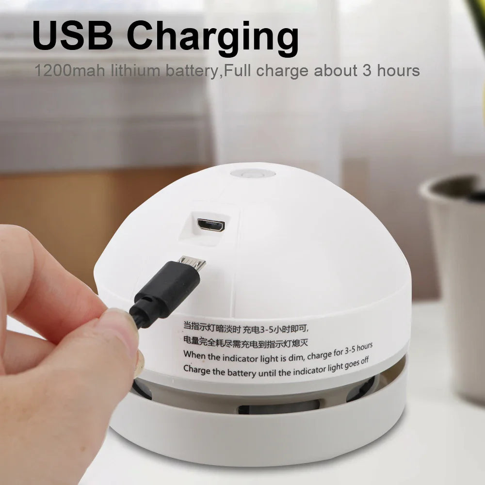Desk Dust Vacuum &ndash; Cute and Compact USB Charging Cleaner