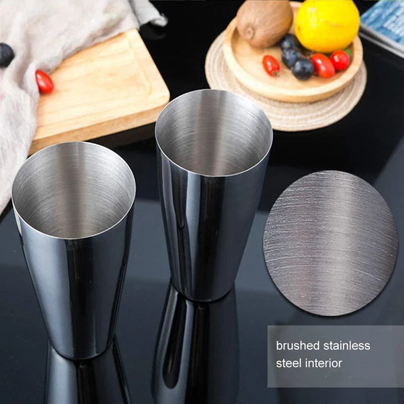 UPORS Professional Stainless Steel Boston Shaker Set for Cocktail Mixing